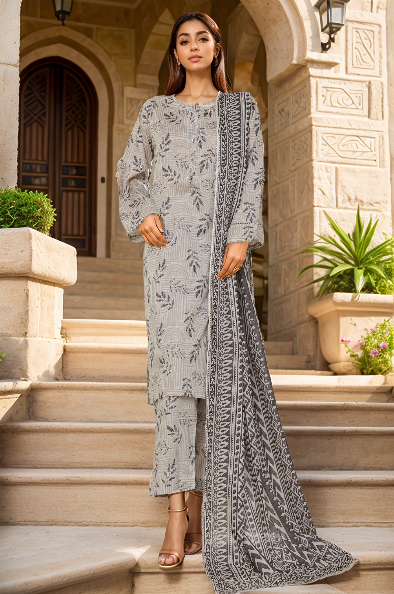 Sada Bahar Stitched 3 Piece Printed Lawn Vol-05 Collection'2025-PR-9553-Skin