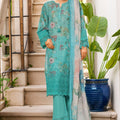 Sada Bahar Stitched 3 Piece Fusion Chikankari Collection'2025-CKP-Sea Green