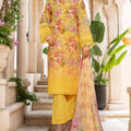 Sada Bahar Stitched 3 Piece Fusion Chikankari Collection'2025-CKP-Yellow