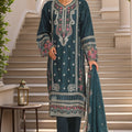 Sada Bahar Stitched 3 Piece Luxury Emb Rod Silk Vol-01 Collection'2024-LEV-02-Sea Green