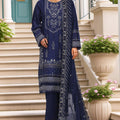 Sada Bahar Stitched 3 Piece Luxury Emb Spring Collection-LEL-MK-15-Blue