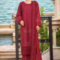 Sada Bahar Stitched 3 Piece Luxury Emb Spring Collection-LEL-MK-26-Red