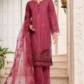 Sada Bahar Stitched 3 Piece Luxury Emb Spring Vol-03 Collection-LEL3-MK-36-Magenta