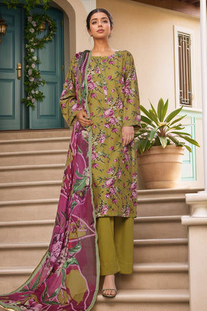 Sada Bahar Stitched 3 Piece Printed Cambric Vol-01 Collection'2025-D-246-Olive
