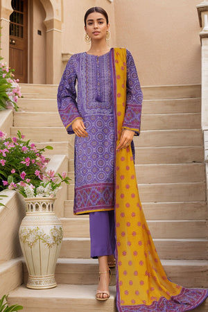 Sada Bahar Stitched 3 Piece Printed Lawn Vol-04 Collection'2025-PR-322-Purple