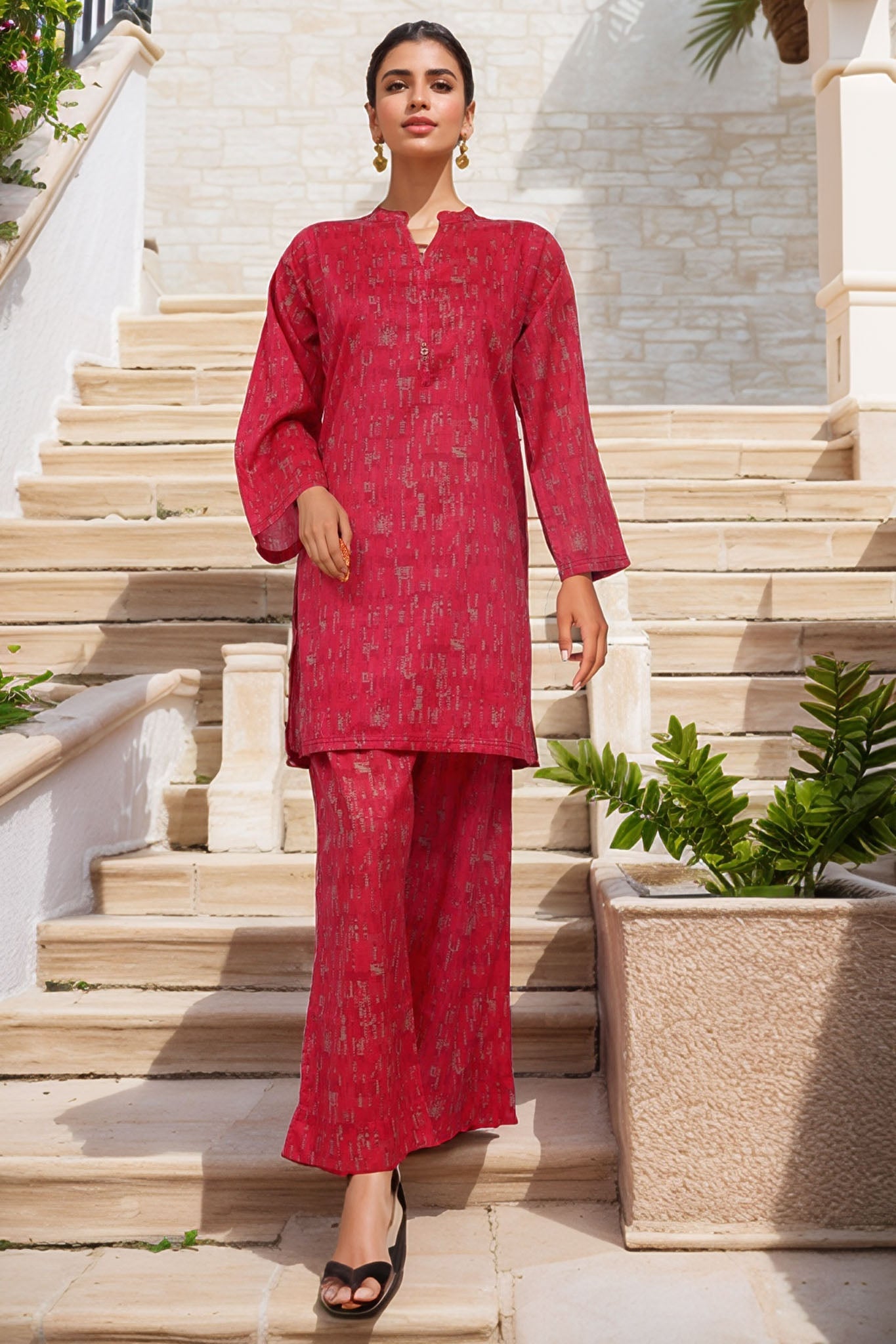 Sada Bahar Stitched Daily Wear Co Ords Collection-D-4944-D.Pink
