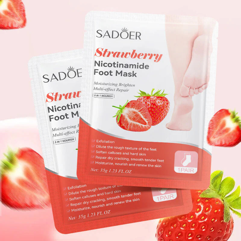 Sadoer - 5 in 1 Strawberry Nicotinamide Foot Mask 35g