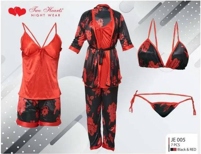 Sajiero Aris -6pcs Silk Nightie - My Store
