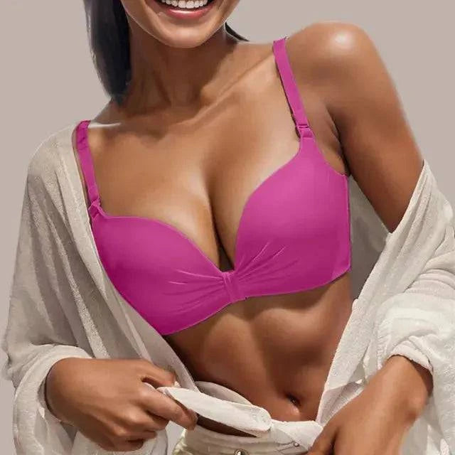 Sajiero Buff Pink Padded Bra and Panty Set - My Store