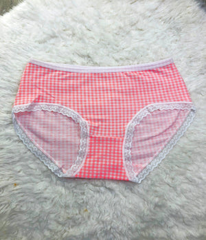 Sajiero Check Print Cotton Panty women and ladies underwear best price in pakistan online