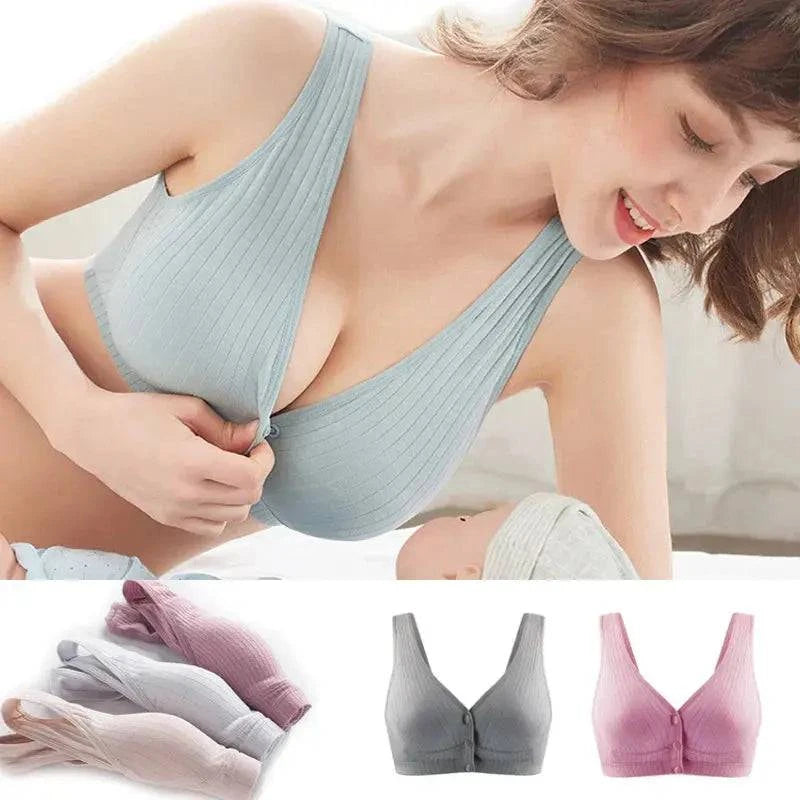 Sajiero Cotton Breastfeeding Maternity Nursing Bra - My Store