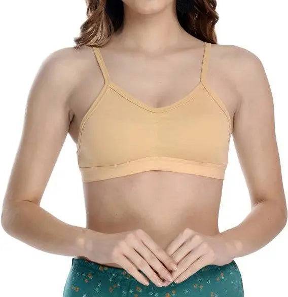 Sajiero Cotton Non Padded Wireless Cami Teenage bra - My Store