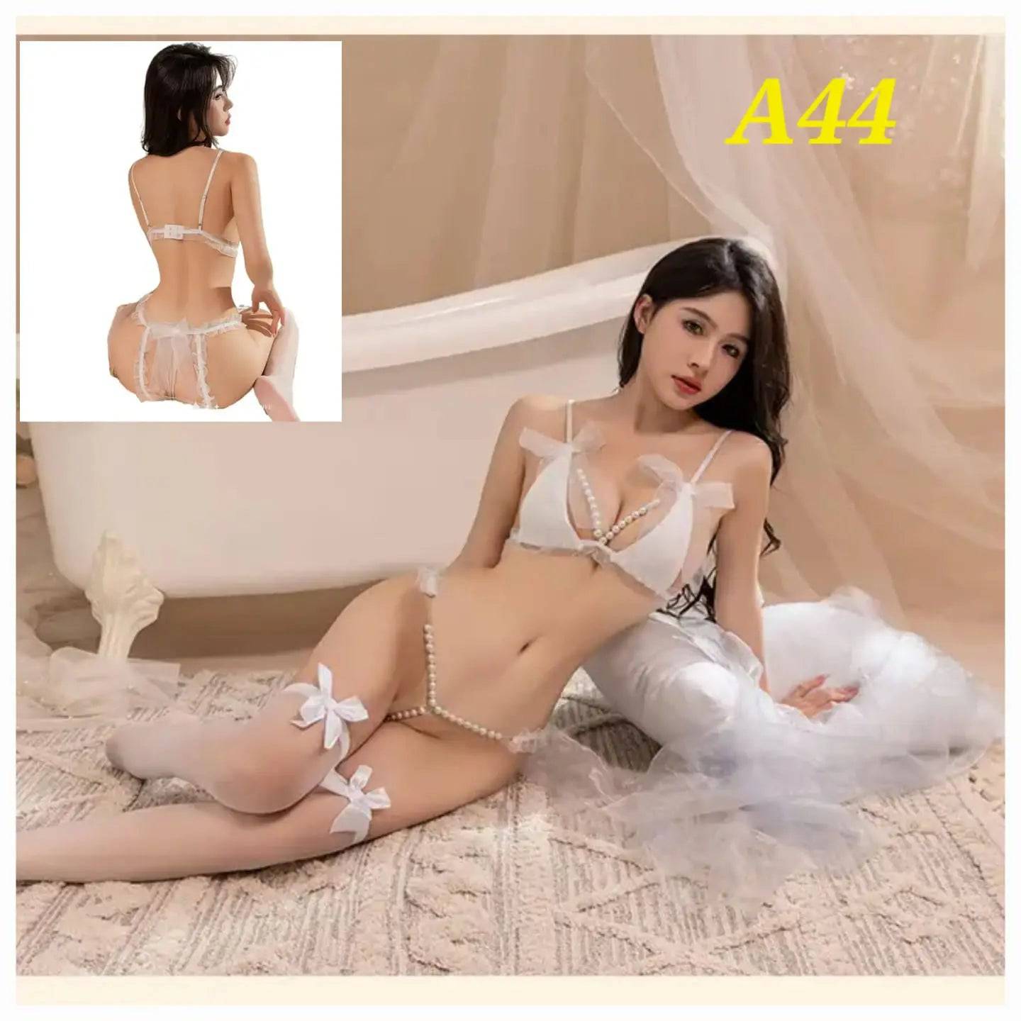 Sajiero Delicate Open Crotch Transparent Set - My Store