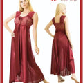 Sajiero Elegant 1 Piece Cross Cut Long Nightie (011) - My Store