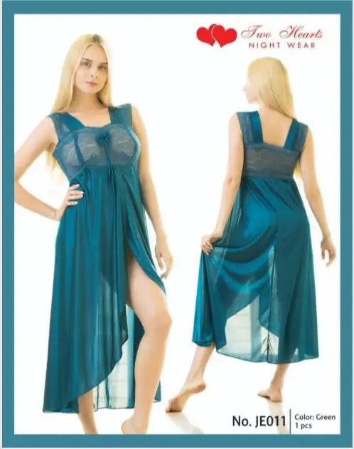 Sajiero Elegant 1 Piece Cross Cut Long Nightie (011) - My Store