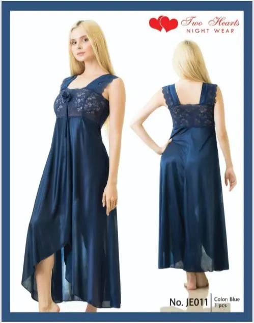 Sajiero Elegant 1 Piece Cross Cut Long Nightie (011) - My Store