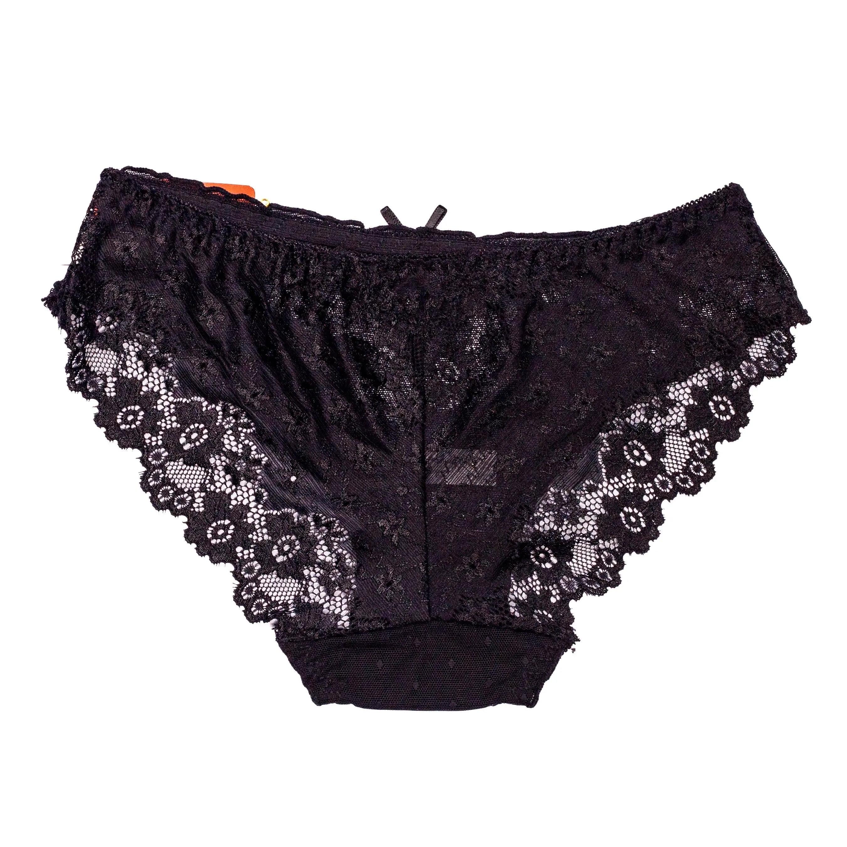 Sajiero Flowers Embroidery Net Panty - My Store