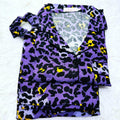 Sajiero Galaxy Boski Linen Printed Pajama Suit Purple Jaguar - My Store