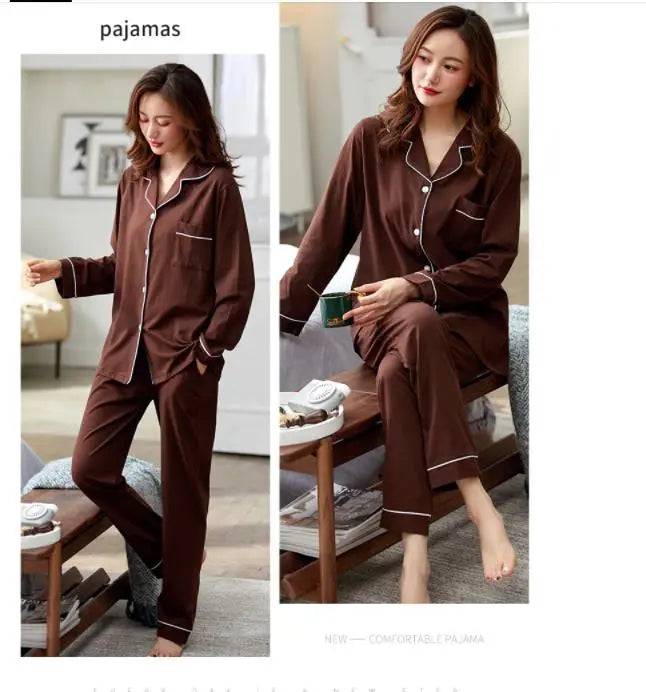 Sajiero Galaxy Pajama Suit Dark Brown - My Store