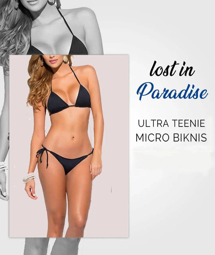 Sajiero Heat Padded String Ribbed Bikini - My Store