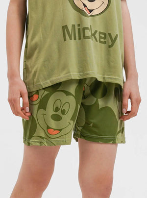 Sajiero Noise Cotton 3 Piece Printed Pajama Suit Olive Green - My Store