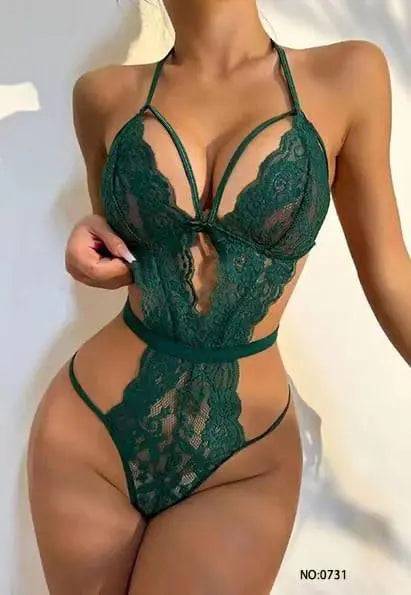 Sajiero See Through Sexy Short Body Garter Set - My Store