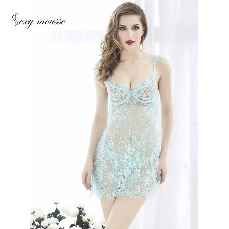 Sajiero Sleek - Open Black Lace Short Lingerie - My Store