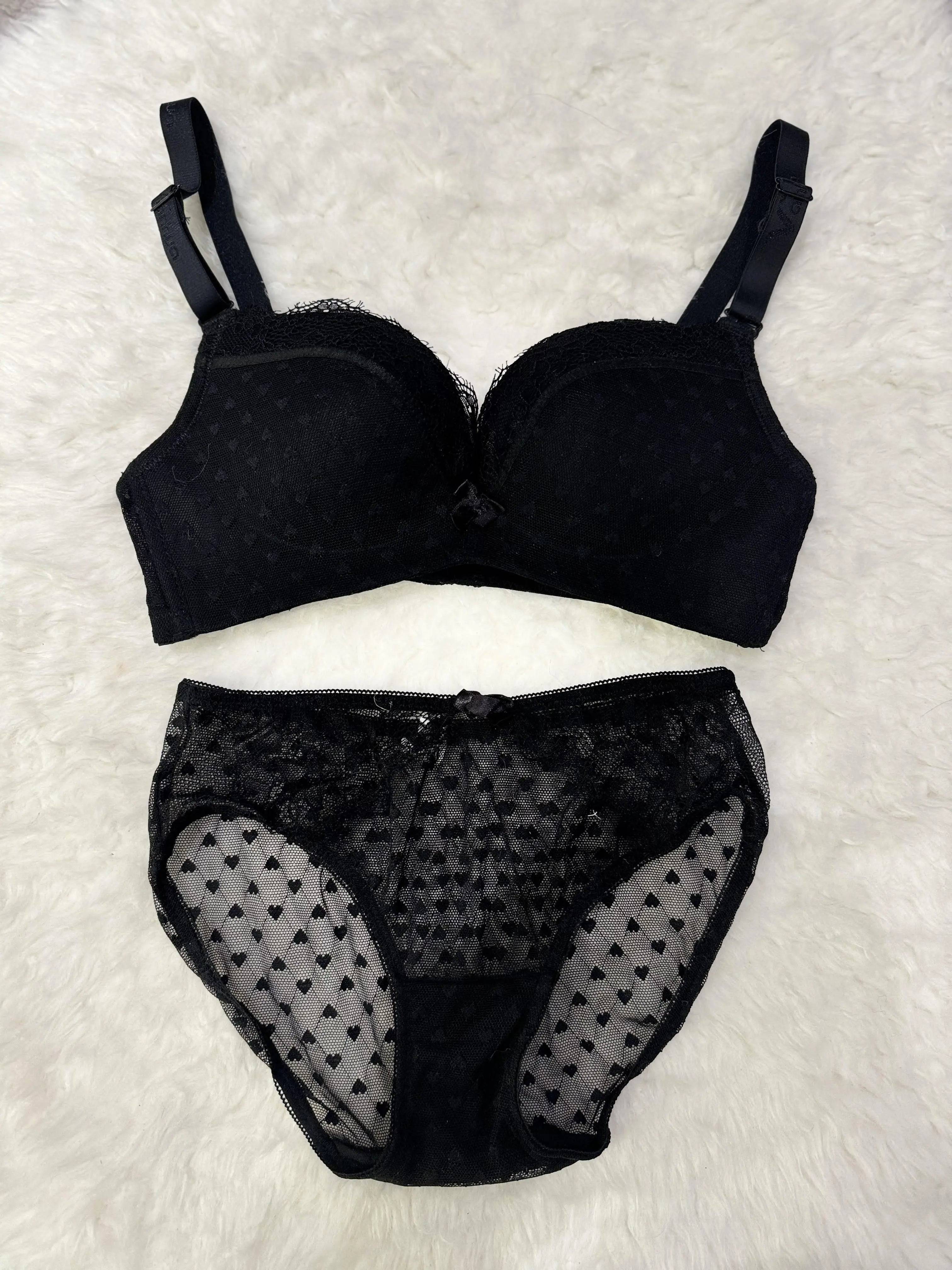 Sajiero Spandex Padded Bra and Panty Set - My Store