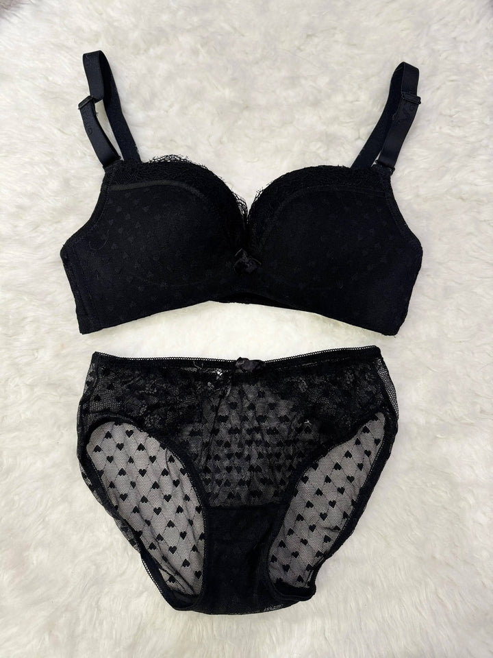 Sajiero Spandex Padded Bra and Panty Set - My Store