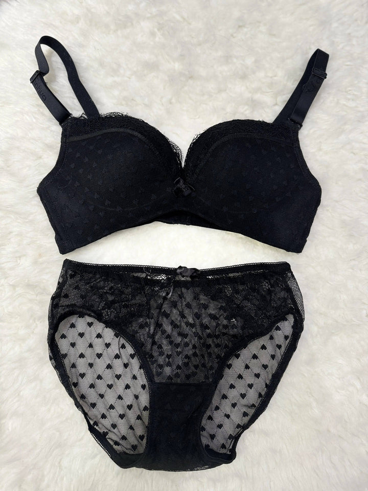 Sajiero Spandex Padded Bra and Panty Set - My Store