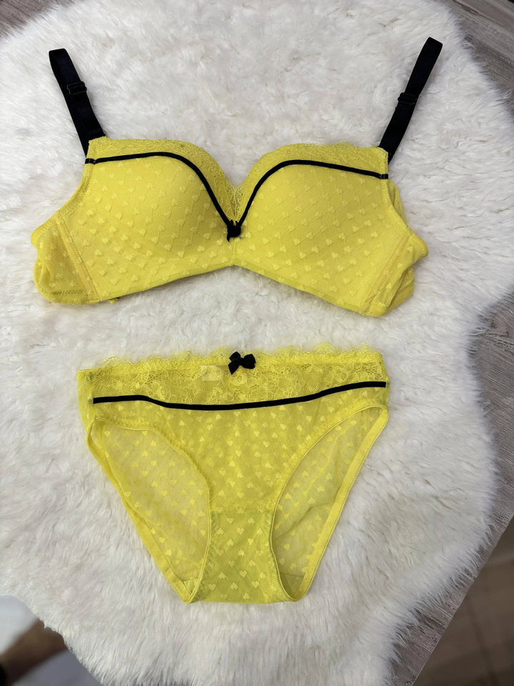 Sajiero Spandex Padded Bra and Panty Set - My Store