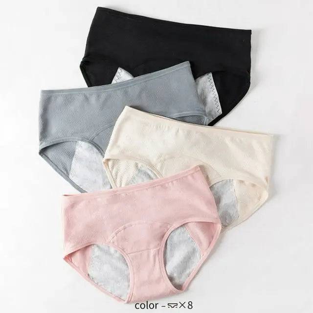 Sajiero Super Absorbent Leak Proof Period Panties Pack of 4 - My Store