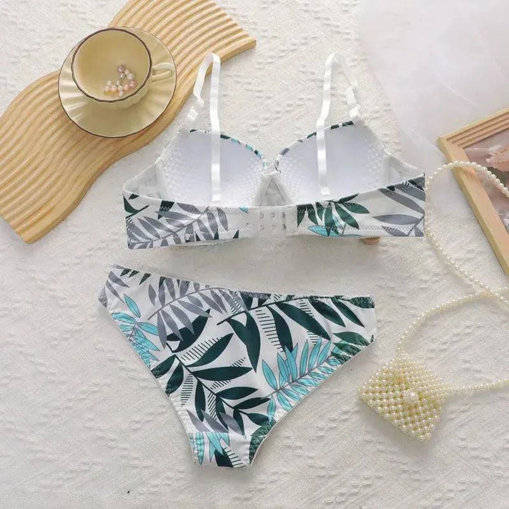 Sajiero Whisper Floral Padded Bra and Panty Set - My Store