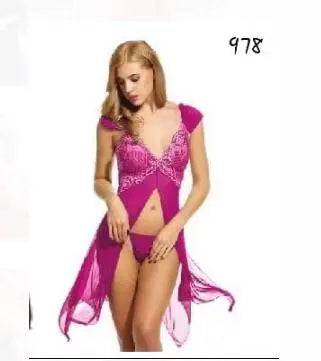 Sajiero Wickter Sheer Mesh & Lace Babydoll - My Store