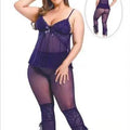 Sajiero Women Night Transparent Net Bodysuit - My Store