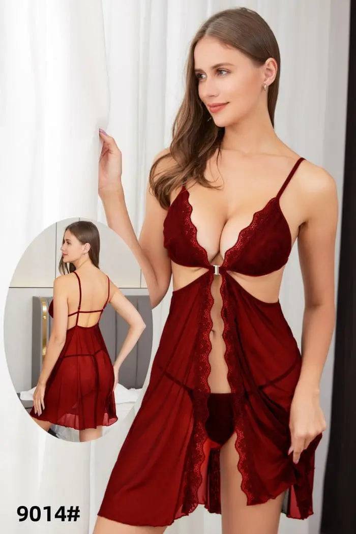Sajiero Zee Front Buckle Open Transparent Lingerie - My Store
