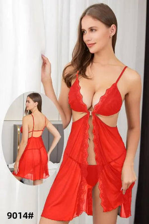 Sajiero Zee Front Buckle Open Transparent Lingerie - My Store