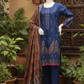 Almeerah Unstitched 3 Piece Winter Khaddar Luxe Collection'2025-Sapphire Nightfall