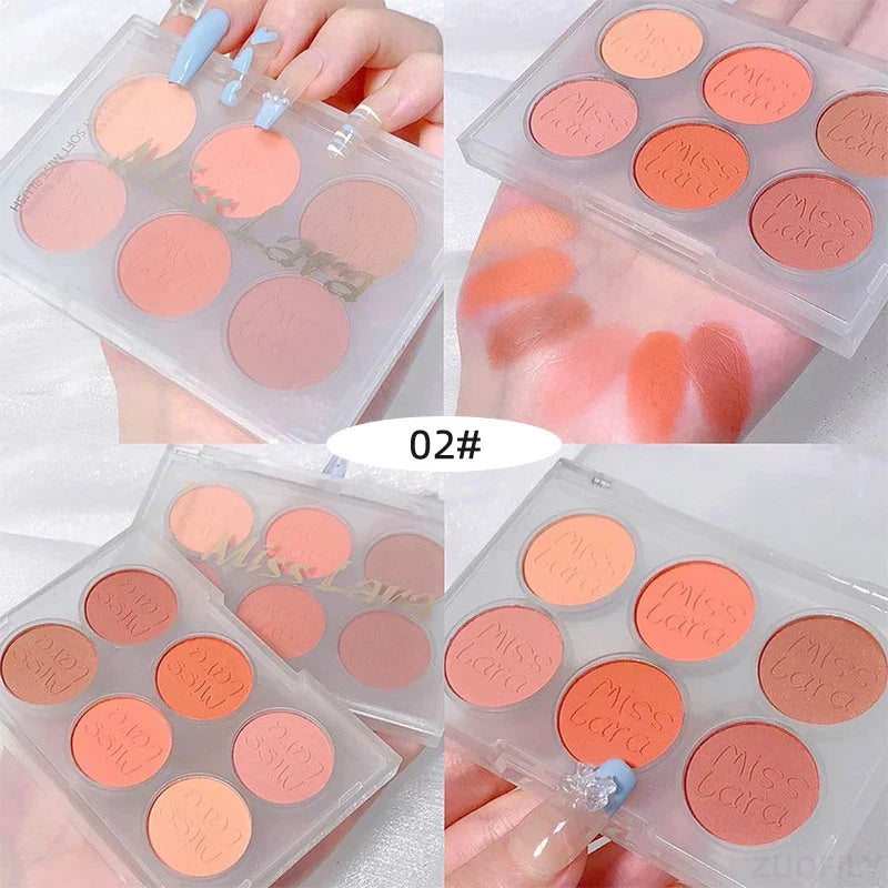 Miss Lara Cookie Eyeshadow & Blush palette 6 Colors 9g Ms-37