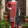Almeerah Unstitched 3 Piece Winter Khaddar Luxe Collection'2025-Scarlet Luxe Bloom