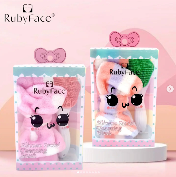 Facial Beauty - Ruby Face Hairband Sponge & Cleansing Brush