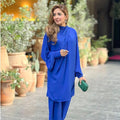 Manahils Stitched Knot Set Royal Blue