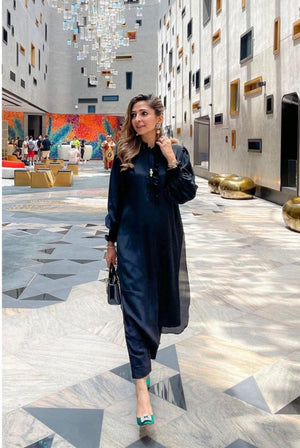 Manahils Stitched Three Pearls Set