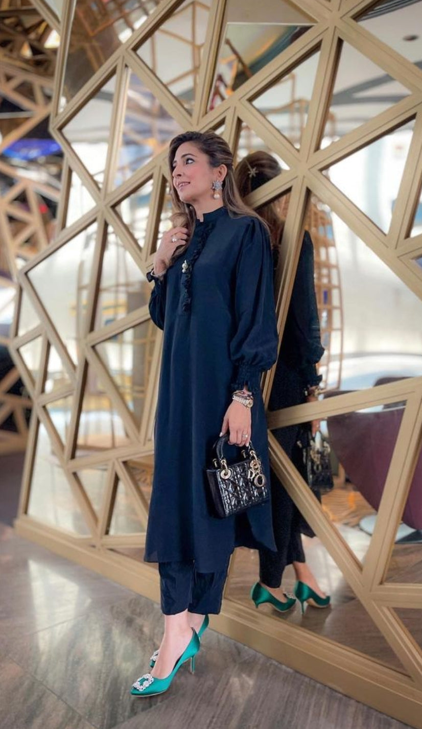 Manahils Stitched Three Pearls Set