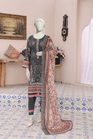 Almeerah Unstitched 3 Piece Emb Cutwork Lawn Vol-04 Collection'2025-Shadow Grey Luxe