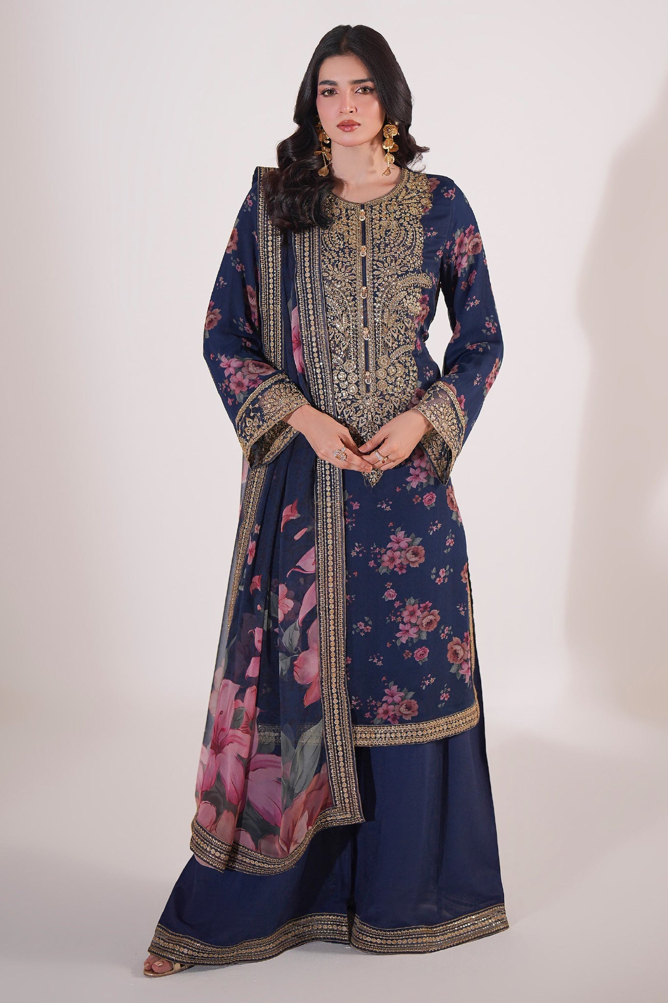 Mahroosh By Guzel Stitched 3 Piece Formals Chiffon Suit-04-Shanara