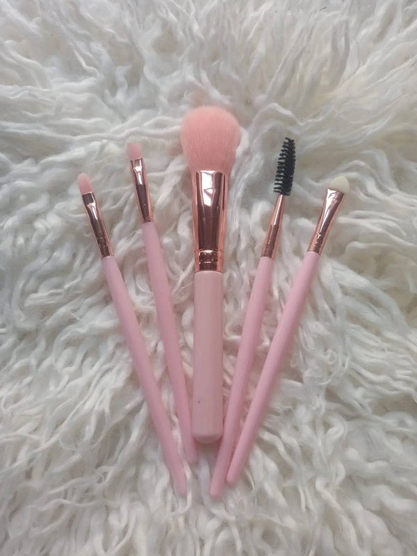 Shein Makeup Brush Set 5'S (Dark Pink) - My Store