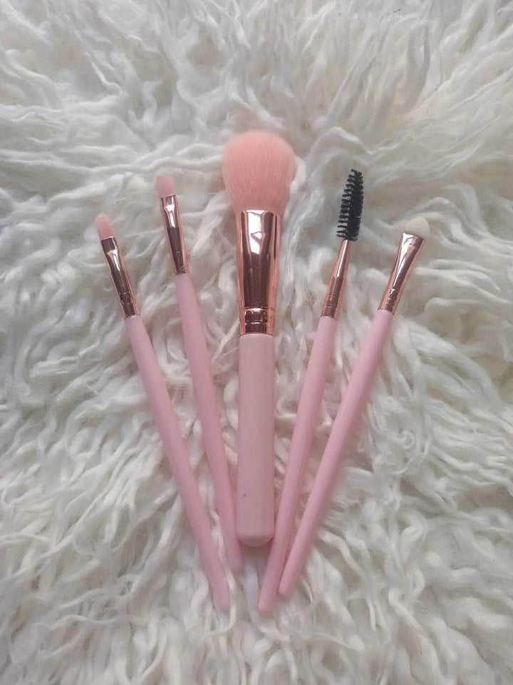 Shein Makeup Brush Set 5'S (Dark Pink) - My Store