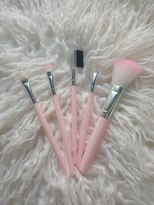 Shein Makeup Brush Set 5'S (Light Pink) - My Store