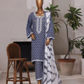 Khombi Stitched 3 Piece Casual Pret Cotton Collection'2025-Shibori